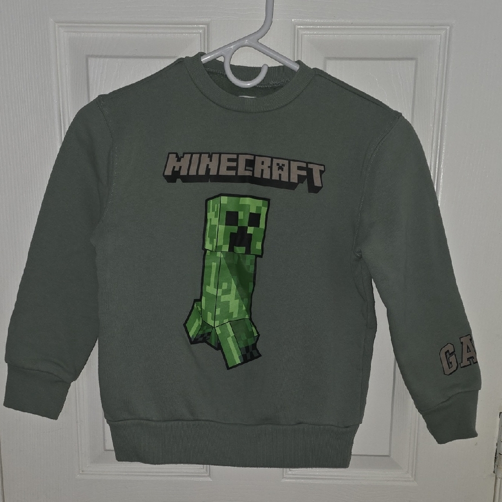GAP Boys Minecraft Creeper Sweatshirt - Green